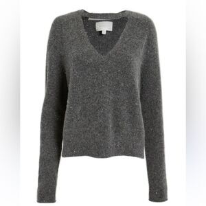 Brochu Walker Falcon Weater Grey Sequin Cashmere Sweater